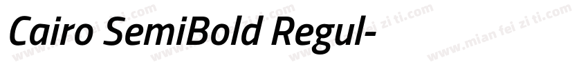 Cairo SemiBold Regul字体转换